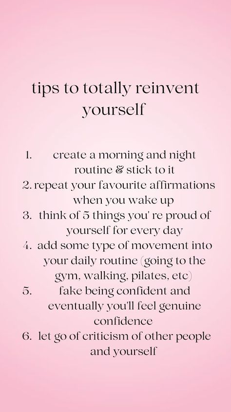 Reinvent Yourself, Healing Journaling, Pink Lifestyle, Natural Cold Remedies, Happier Life, Get My Life Together, Journal Writing Prompts, Bettering Myself, Positive Self Affirmations