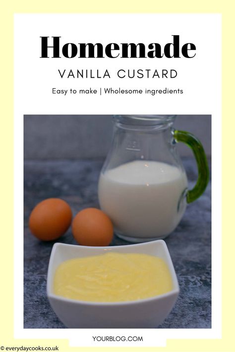 Creme Anglaise Recipe, Custard Recipe Easy, How To Make Custard, Pudding Desserts Recipes, Easy Custard, Stick Blender, Secret Of Success, Homemade Custard, Custard Recipes