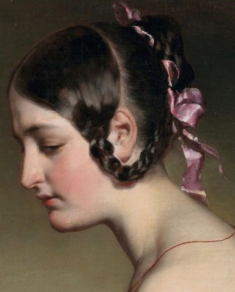 Classical Portraits, Historical Hairstyles, Rennaissance Art, 19th Century Paintings, Academic Art, Women's Hairstyles, European Paintings, Oil Painting Portrait, Historical Art