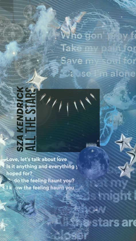 all the stars #allthestars #sza #kendricklamar #blackpanther #blue #blueaesthetic All The Stars Sza, Sza Aesthetic Wallpaper, Sza Aesthetic, Sassy Wallpaper, Star Wallpaper, Blue Aesthetic, Black Panther, Aesthetic Wallpaper, Cute Wallpapers