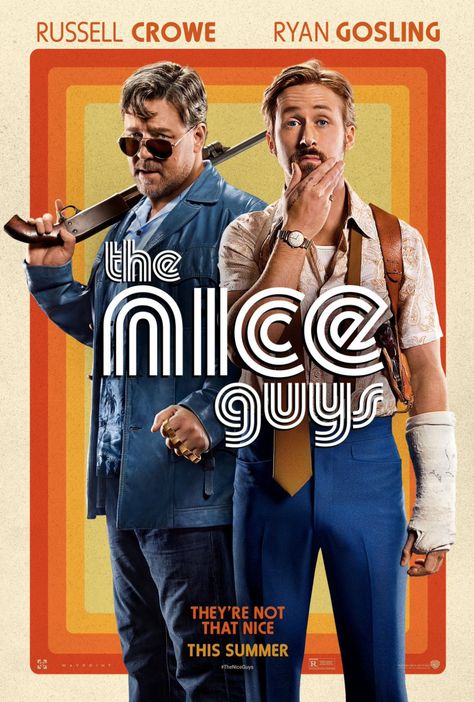 I'd been told how much fun this movie may be but I missed it in theaters, so I rented it and it was pretty delightful! It was more random than I expected but I guess that's Shane Black's style. I laughed and enjoyed it! The Nice Guys, Good Comedy Movies, Nicky Larson, Danny Glover, Райан Гослинг, Nice Guys, Kim Basinger, Russell Crowe, Septième Art