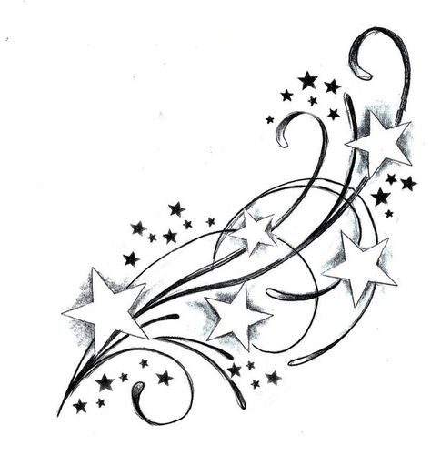 Stars Shooting Star Tattoo, Star Tattoo Designs, Tattoo Templates, White Tattoo, Foot Tattoo, Design Tattoo, Star Tattoos, Trendy Tattoos, Foot Tattoos