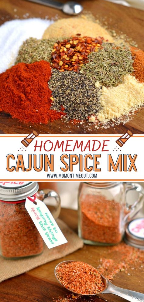 Cajun Spice Recipe, Diy Spice Mix, Cajun Seasoning Recipe, Cajun Spice Mix, Homemade Seasoning, Homemade Cajun Seasoning, Cajun Spice, Dry Rub Recipes, Dry Rubs