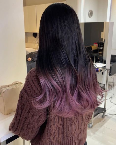 Pink Lavender Hair, Purple Hair Tips, Coolest Hairstyles, Purple Hair Streaks, Hair Color Swatches, Hidden Hair Color, Lavender Hair Colors, Pink And Black Hair, Dyed Tips