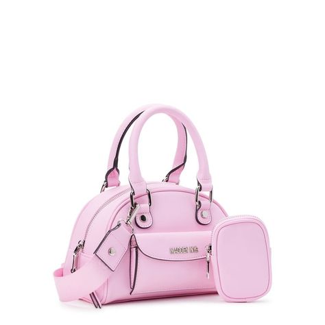 Madden NYC Women’s Bowler Handbag with Pocket, Light Pink Purse Wishlist, Pink Purses, Novelty Handbags, Core Outfits, Crocodile Handbags, Madden Nyc, My Style Bags, Resort 2023, Pink Stuff