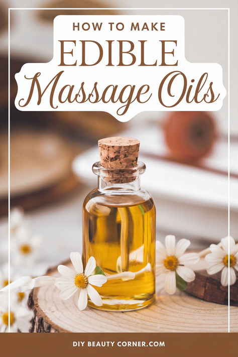 How to Make Edible Massage Oils | DIY Sensual Massage Oil Recipe Diy Massage Candle Recipe, Edible Massage Oil Recipe, Homemade Massage Cream, Homemade Massage Oil Recipes, Diy Massage Oil Recipes, Diy Massage Candle, Massage Candle Recipe, Massage Oil Recipe, Homemade Massage Oil