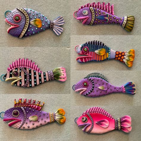 Magnet fishing game by Mary Anne Loveless Magnet Fishing Game, Polymer Clay Fish, Magnetic Fishing Game, Clay Fish, Magnet Fishing, Polymer Inspiration, Poly Clay, Polymer Crafts, Fishing Game