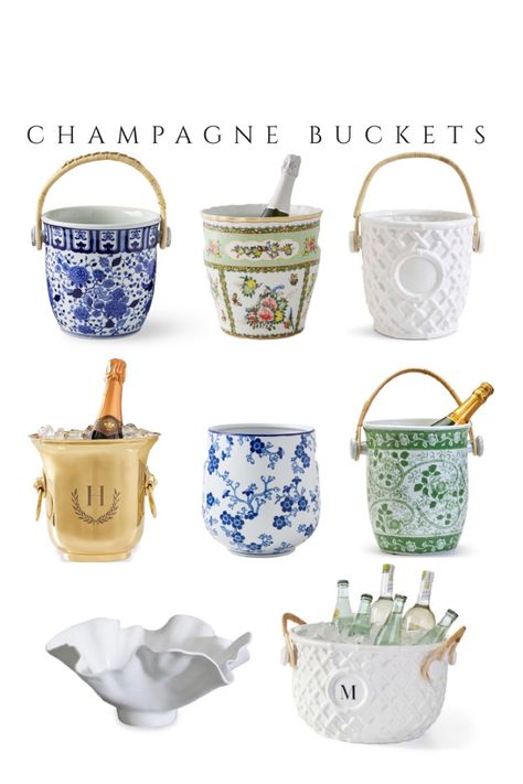 Famille Rose Champagne Bucket curated on LTK Bucket Decor, Party Bucket, Aerin Lauder, Champagne Bucket, Wine Bucket, Wedding Champagne, Rose Champagne, Vintage Champagne, Champagne Buckets