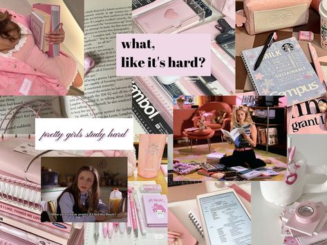 Pink Motivational Wallpaper Ipad, Moodboard Ipad Wallpaper, Studying Wallpaper Ipad, Pink Study Aesthetic Wallpaper Laptop, Pink Moodboard Wallpaper, Ipad Wallpaper School Aesthetic, Ipad Wallpaper Aesthetic School, Study Aesthetic Wallpaper Ipad, Elle Woods Wallpaper Desktop