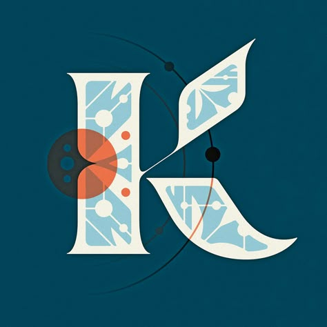 Letters Typography, Design Alphabet, Type Inspiration, Days Of Type, 36 Days Of Type, Types Of Lettering, Letter K, Grid Design, Typography Letters