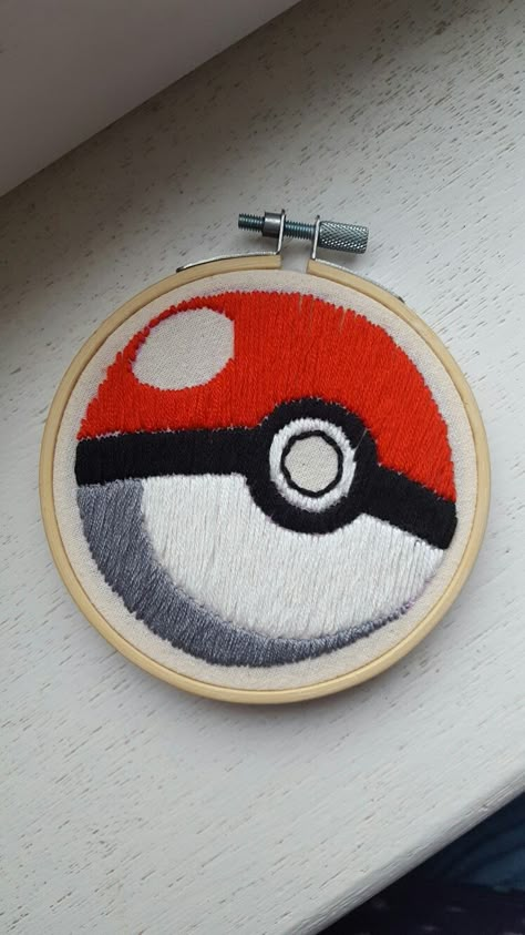 Pokemon Embroidery Designs, Pokeball Embroidery, Pokemon Embroidery Pattern, Geek Embroidery, Embroidery Pokemon, Nerdy Embroidery, Small Pokemon, One Piece Embroidery, Pokemon Embroidery