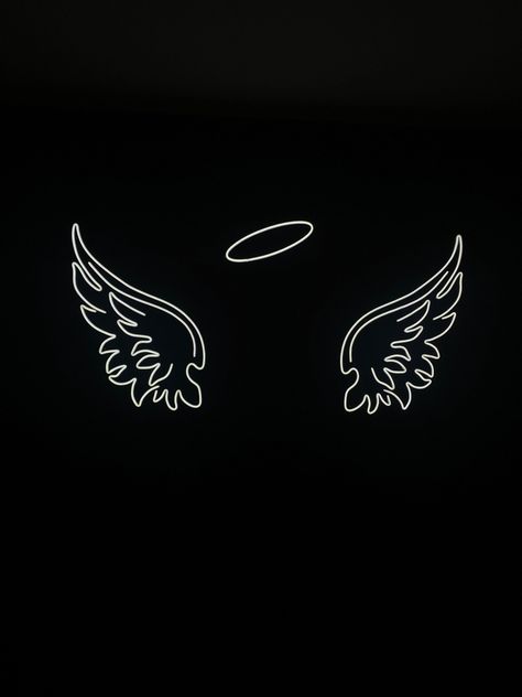 Angel Wings Wallpaper, Black Dpz, Family Tattoos For Men, Neon Icons, Wings Icon, Evil Eye Tattoo, Wings Wallpaper, Watermark Design, Cute Bear Drawings