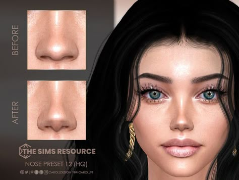 Cc Skin Sims 4, Sims 4 Cc Nose, Eyes Sims 4 Cc, Preset Sims 4, Presets Sims 4, Sims 4 Presets, Nose Tattoo, Body Presets, Sims 4 Mac