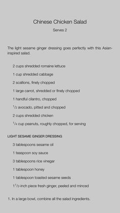 Kardashian Chinese Chicken Salad, Kardashian Salads Recipes, Kardashian Food, Kardashian Salad, Kardashian Salads, Chinese Chicken Salad Dressing, Almond Chicken Salad, Gina Livy, Kardashian Workout