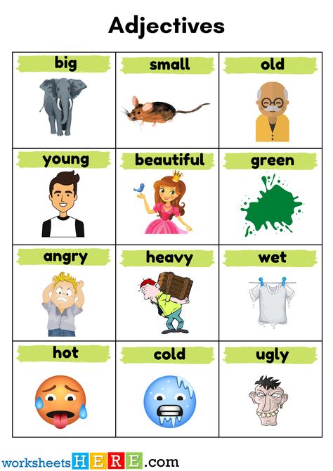 Adjectives For Grade 1, Descriptive Adjectives, Esl Adjectives Worksheet, Worksheet On Adjectives For Grade 2, Worksheet Of Adjectives, Adjective Worksheet For Class 2, Adjectives Flashcards, Adjectives Worksheet, Adjectives For Kids