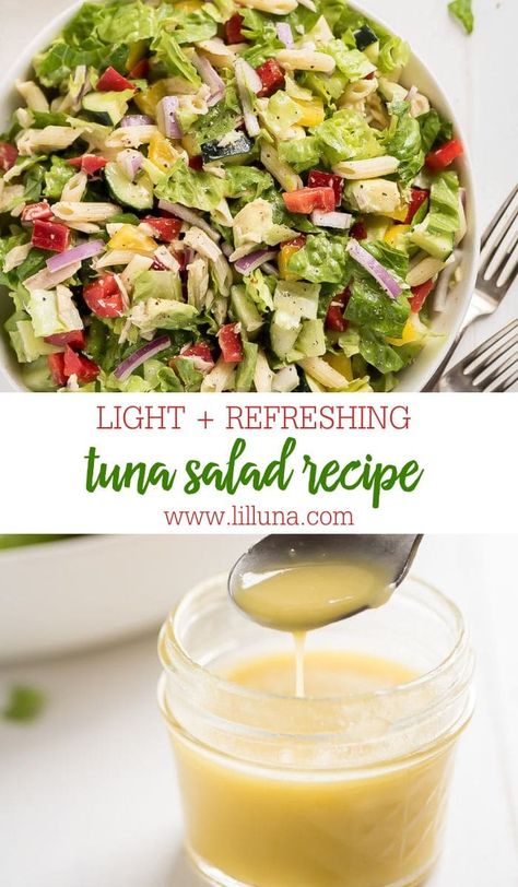 Lemon Pepper Tuna Salad, Tuna Salad Dressing Recipes, Lemon Tuna Salad, Dressing For Tuna Salad, Salad With Tuna On Top, Green Tuna Salad, Tuna Salad With Lettuce, Tuna Salad Dressing, 2023 Meals