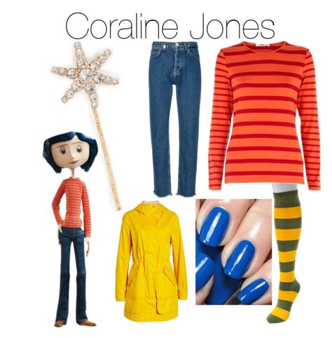 Coraline Jones Cosplay, Coraline Clothes, Coraline Inspired Outfit, Coraline Style, Coraline Outfit, Halloween Coraline, Coraline Costume, Caroline Jones, Disney Bound Outfits Casual