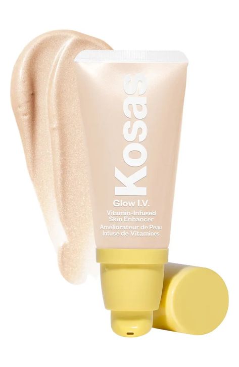 Kosas Glow I.v. Vitamin-infused Skin Illuminating Enhancer, Glowy Primer, Kosas Makeup, Under Eye Fillers, Skin Natural Remedies, Hydrated Skin, 3d Light, Natural Cough Remedies, Liquid Highlighter