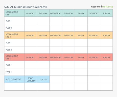 Social Media Schedule Template, Social Media Planning Calendar, Social Media Content Calendar Template, Editorial Calendar Template, Social Media Calendar Template, Marketing Calendar Template, Social Media Strategy Template, Content Calendar Template, Weekly Calendar Template