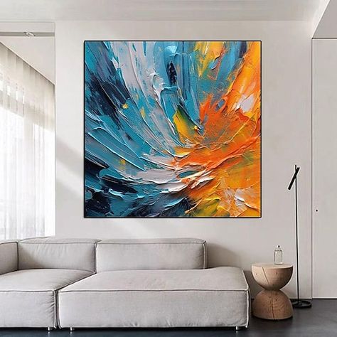 2 Panel Abstract Painting, Living Room Canvas Painting Ideas, Sofa Artwork, Mudroom Kitchen, Living Room Canvas Painting, Handmade Canvas Art, Entry Mudroom, Abstract Art Images, Office Entry