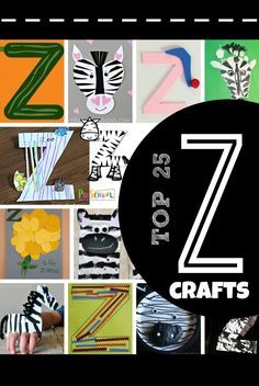 TOP 25 Letter Z Crafts - lots of fun, clever crafts for kids to go along with any letter of the week unit including zebra, zoo, zig zag, zinnia, and more! #alphabet #craftsforkids #preschool Letter Z Crafts, Letter K Crafts, Letter P Crafts, Preschool Letter Crafts, Alphabet Crafts Preschool, Alphabet Letter Crafts, K Crafts, Alphabet Crafts, Letter Of The Week