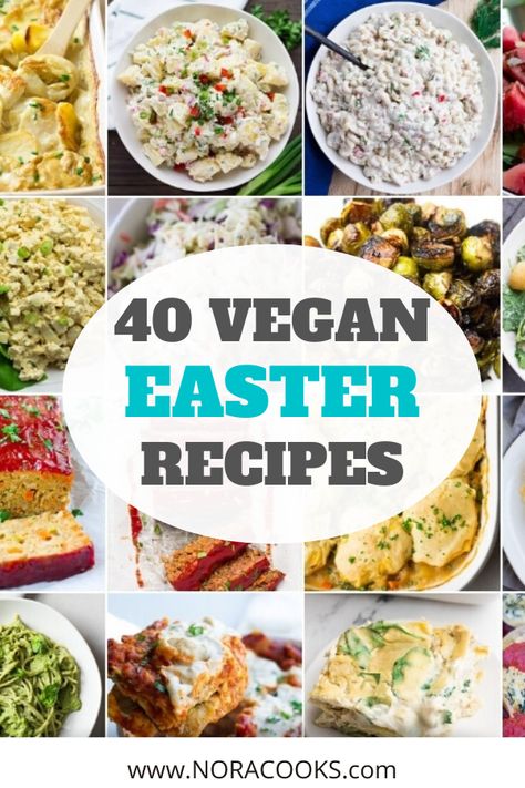 Vegan Easter Dinner, Easter Breakfast Recipes, Nora Cooks, Vegan Breakfast Casserole, Vegan Easter Recipes, Brunch Easter, Vegan Easter, Vegan Baking Recipes, Easter Brunch Food