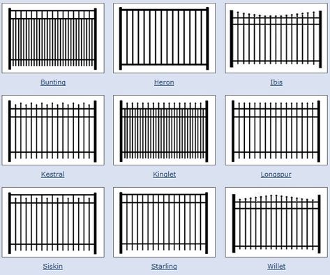 OnGuard Aluminum Fence Styles Aluminum Fence Ideas Front Yard, Aluminum Fence Around Pool, Black Aluminum Fence Front Yard, Pool Fences And Gates, Metal Fence Design Modern, Aluminum Fencing Ideas, Modern Pool Fence, Security Fence Ideas, Aluminum Fence Landscaping