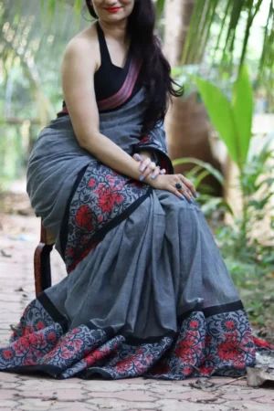 Black Cotton Saree, Cotton Sarees Handloom, Handloom Cotton Saree, Design Saree, Cotton Saree Designs, Handloom Fabric, Jamdani Saree, Designer Sarees Online, Silk Cotton Sarees