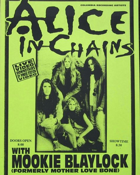 Alice in Chains Mookie Blaylock Mookie Blaylock, Grunge Posters, Punk Poster, Rock Band Posters, Jerry Cantrell, Layne Staley, Grunge Band, Music Poster Design, Band Poster