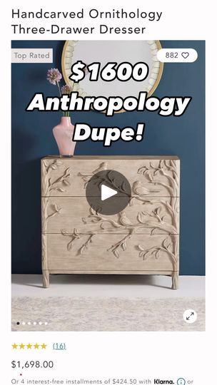 3.7K views · 642 reactions | Anthropology is known for very expensive furniture. So here is an Anthropology dupe for a fraction of the cost. 

I ran to @michaelsstores and picked up a few @uppaintco products to accomplish this look. I whipped out my high school ceramics class skills and hand built that tree and birds. After the air dry clay was dry I glued it to the dresser and the rest is history. This was definitely a fun project and I might just attempt more Dupes in the future. What high end dresser do you want me to attempt next? Send me a photo. I will be entering this into the Uppaint competition hosted by @torimohnflips 

#anthropologydupe #diy #uppaint #michaels #hobby #ceramics #reels #trendy #homedecor #furnitureflipchallenge | Alyssa | Furniture Refinisher | Taylor Swift · I Ca High School Ceramics, Diy Modern Furniture, Expensive Furniture, You Want Me, I Can Do It, Flipping Furniture, Dry Clay, Anthropology, Air Dry Clay