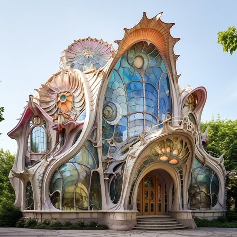 Dreamscape Architecture House, Cool Architecture Buildings, Fun Architecture, Gaudi Art, Cool Architecture, Intricate Architecture, Unusual Architecture, Gaudi Architecture, Interesting Architecture