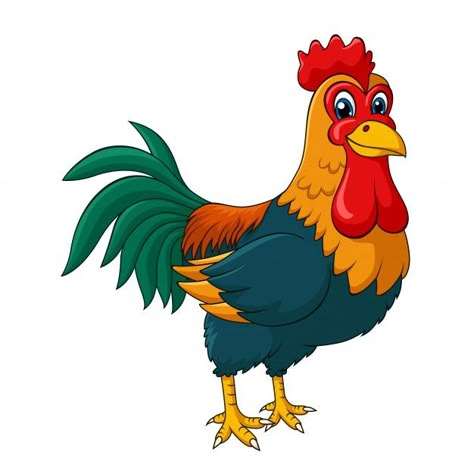 Rooster Cartoon, Rooster Images, Rooster Illustration, Rooster Silhouette, Farm Cartoon, Cartoon Rooster, Rooster Tattoo, Inkscape Tutorials, Chicken Pictures