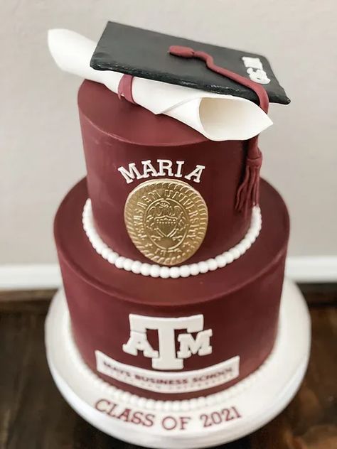 Aggie Graduation Cake, Aggie Ring Cake, Aggie Wedding Cake, Ring Day Aggie, Texas A&m Cake Graduation, Aggie Cakes Texas A&m, Bonfire Cake, Aggie Ring Dunk, Aggie Ring Day