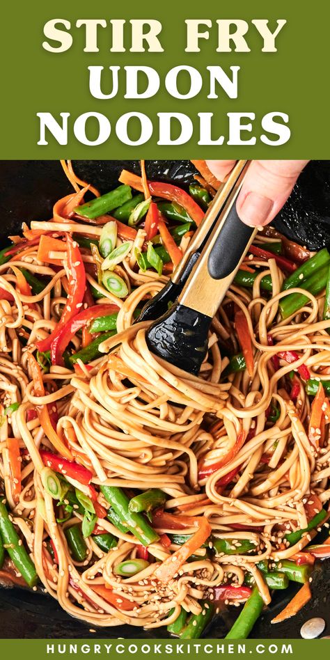 Enjoy a quick and easy dinner with this Stir Fry Udon Noodles recipe! Perfect for busy nights and casual gatherings, this one-pan meal is freezer-friendly and delivers restaurant-quality flavors. With tender udon noodles and savory stir fry sauce, this satisfying meal is ideal for family dinners, quick weeknight meals, and meal prep. Try this easy noodle recipe for an Asian-inspired dinner that everyone will love! Stir Fry Udon Noodles, Stir Fry Udon, Cold Noodle Salads, Easy Udon, Soy Garlic Sauce, Udon Noodle Stir Fry, Udon Noodle Recipe, Best Stir Fry, Noodle Salads