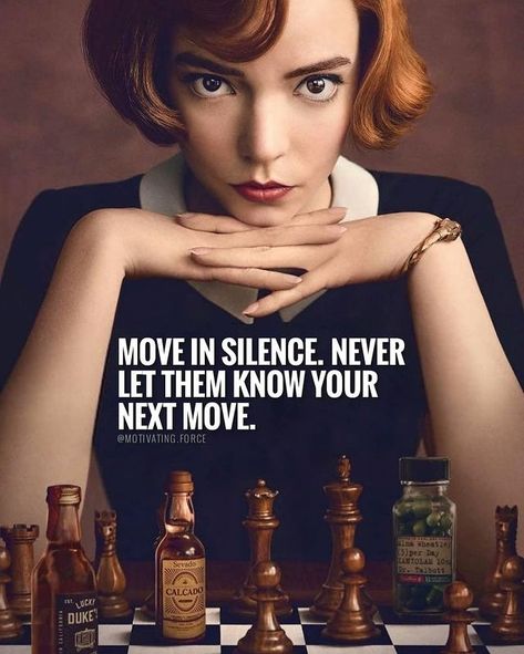 Quotes • Motivation • Success (@motivating.force) • When you build in silence, people don't know what to attack.. . Join the Pack: @motivating.force for more motivation! 🐺🐺🐺 Checkmate Quotes, Build In Silence, Chess Checkmate, Quotes Motivation Success, Chess Quotes, Queens Gambit, Move In Silence, The Queen's Gambit, New Year Goals