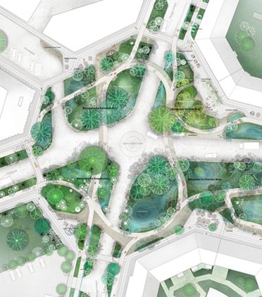 Parking Plan, Landscape Architecture Plan, Henning Larsen, Architecture Graphics, Landscape Design Plans, Landscape Plan, Landscape Architecture Design, Plan Drawing, Architectural Drawing