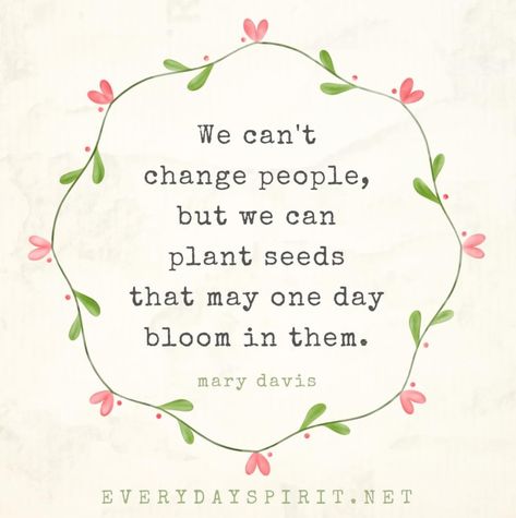 Mary Davis Quotes, Prayers For Loved Ones, Sprout Garden, Spreading Love And Kindness, Seed Quotes, Cant Change People, Being Grounded, Plant Quotes, Life Advice Quotes Inspiration