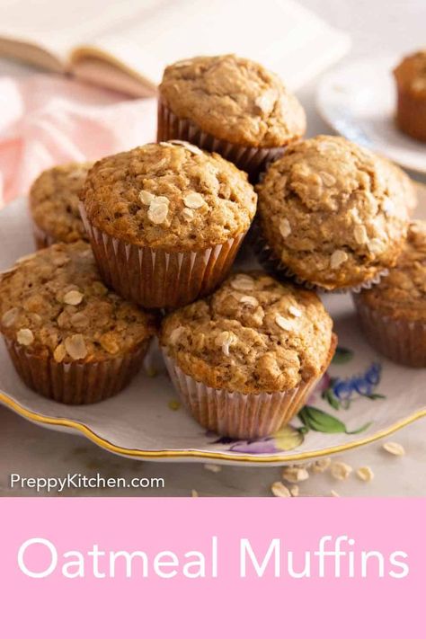 Simple, satisfying, and made with pantry staples, this Oatmeal Muffins recipe makes for a great breakfast or quick afternoon snack. These wholesome muffins are irresistible as they’re crisp on the outside and pillowy soft on the inside. This easy muffin recipe is perfect for freezing as well. Easy Muffin Recipe, Oatmeal Muffin Recipes, Simple Muffin Recipe, Healthy Muffin Recipes, Low Carb Low Sugar, Oatmeal Muffins, Afternoon Snack, Low Carb Diet Recipes, Muffin Recipe