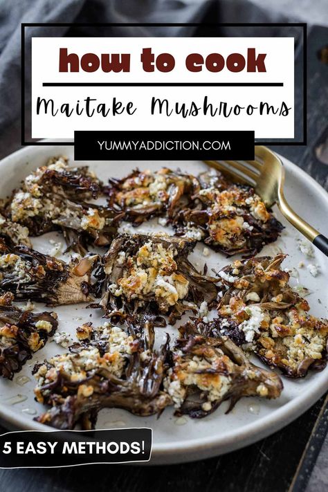 Learn how to cook maitake mushrooms in this complete guide for home cooks. Discover where to buy them, how to clean and store them, and five different cooking methods highlighting their deliciously rich and earthy flavor. #mushrooms Hen Of The Woods, Winter Appetizers, Wild Mushroom Recipes, Spring Appetizers, Maitake Mushroom, Fall Appetizers, Healthy Holiday Recipes, Lunch Appetizers, How To Cook Mushrooms