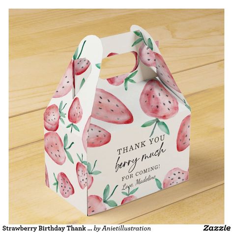 Strawberry Party Favor Ideas, Berry Favors, Strawberry Favors, Berry Themed Party Favors, Strawberry Theme First Birthday Party Favors, Berry Basket Party Favors, Strawberry Magic, Thank You Berry Much, Birthday Party Giveaways