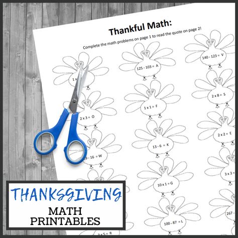 Use these Thanksgiving Multiplication Code Worksheets to work on math skills! Not only will they work on multiplication with this printable, but addition and subtraction review as well. Celebrate Thanksgiving with learning fun! Themed learning can be the perfect way to keep your little one entertained and ready to learn. Making math holiday-specific is a... Thanksgiving Multiplication, Thanksgiving Math Worksheets, Thanksgiving Math, Math Printables, Free Homeschool, Math Problems, Math Skills, Addition And Subtraction, Math Worksheets