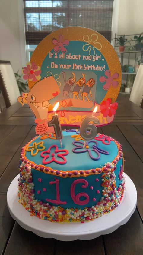 Pearl 16 Birthday Cake Spongebob, Pearl Spongebob Sweet 16 Cake, 16 Birthday Spongebob, Sweet 16 Spongebob Cake, Sponge Bob 16th Birthday Cake, Funny Birthday Cakes For Teens, Pearl 16th Birthday Spongebob Cake, Birthday Cake For 16th Birthday, Spongebob Birthday Party 16