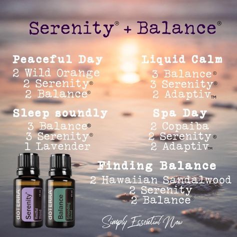 Serenity Essential Oil Blends, Serenity Diffuser Blends Doterra, Doterra Serenity Diffuser Blends, Balance Diffuser Blend Doterra, Doterra Balance Diffuser Blends, Balance Diffuser Blend, Multiply By 3, Balance Doterra, Serenity Essential Oil