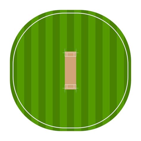 Vector flat cricket ground pitch vector ... | Premium Vector #Freepik #vector Freepik Illustration, Cricket Pitch, Cricket Ground, Pinterest Design, Step Up Dance, Cricket Sport, Top View, Luxury Life, Vector Photo