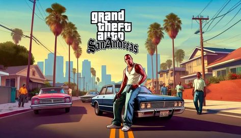 GTA San Andreas Highly Compressed Apk Obb (GTA SA) Gta 5 Wallpapers For Pc, Gta Sa Aesthetic, Gta San Andreas Wallpapers, Cj Gta, San Andreas Gta, Grand Theft Auto Games, Gta Sa, Gta San, Action Adventure Game