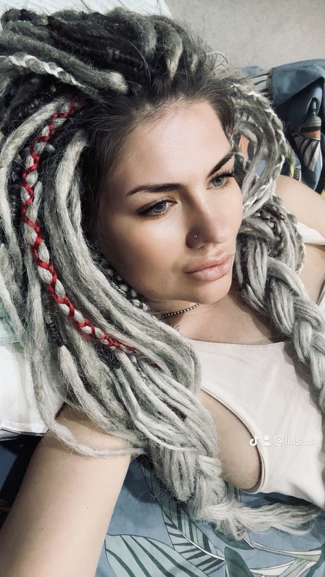 Dreads Styles For Women White, Female Dreadlocks, Dreads Diy, Female Dreadlocks Styles, Loc Ideas, Dreads Styles For Women, Dreadlocks Styles, Intricate Braids, Locs Styles