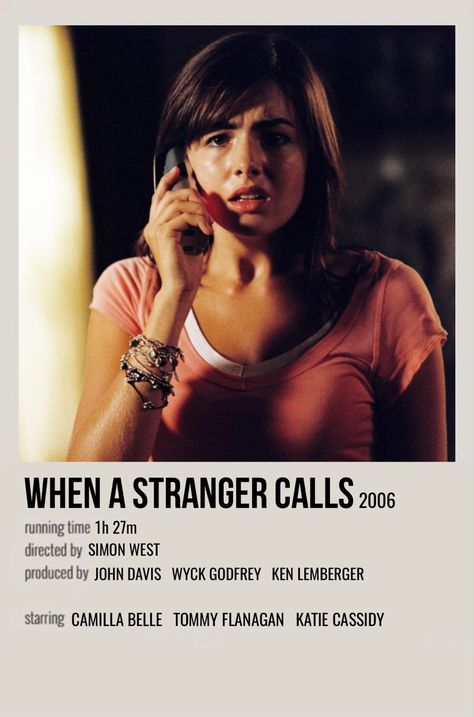 When A Stranger Calls 2006, Futuristic Movies, Call Film, Halloween Movie Poster, When A Stranger Calls, Polaroid Movie Poster, Movies To Watch Teenagers, Horror Genre, Film Journal