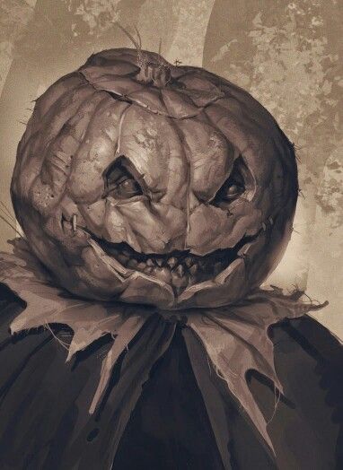 Dan Peacock, Pumpkin Drawings, Cute Halloween Drawings, Scary Scarecrow, Evil Pumpkin, Creepy Pumpkin, Pumpkin Drawing, Halloween Scarecrow, Jack O Lantern Faces