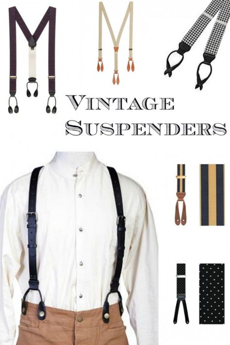 Find men's vintage style suspender braces at VintageDancer.com