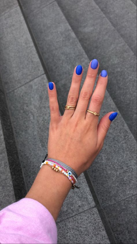 #nails #blue #aesthetic #jewelry #cute #nailart #acrilic Blue Shirt Nails, Blue Aesthetic Jewelry, Shirt Nails, Plain Nails, Jewelry Cute, Nails Blue, Stockholm Style, Aesthetic Jewelry, Short Nail